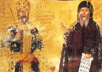 Ioannes VI. jako c�sa� a jako mnich Iosefos (detail)